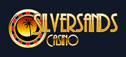 Official SilverSands Casino logo: a palm tree in a gold ring beside the gold wordmark