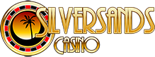 Official SilverSands Casino logo: a palm tree in a gold ring beside the gold wordmark